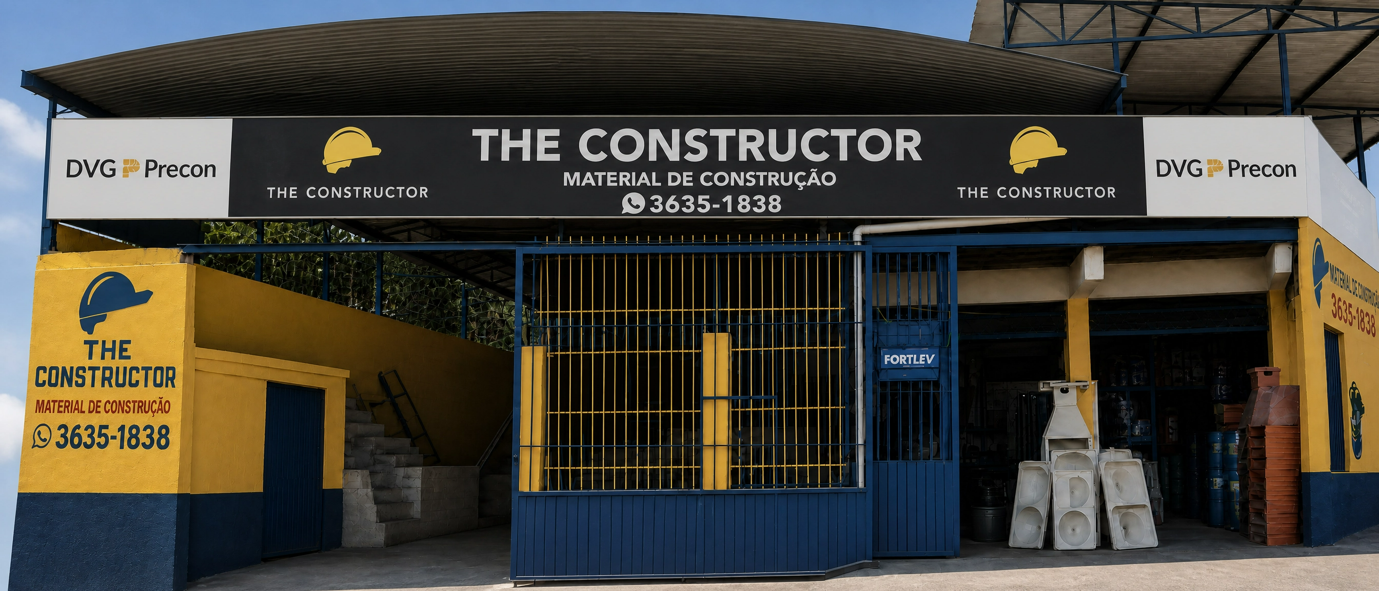 Fachada do Depósito Cristiano — The Constructor, materiais de construção em Santa Luzia MG